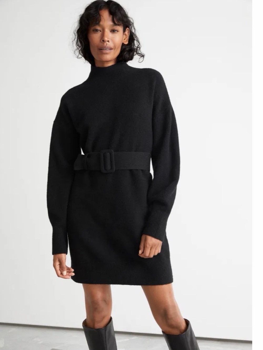 NWT & Other Stories Belted Knit Sweater Dress